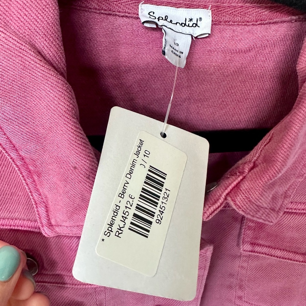 NWT Pink denim kids jacket by Splendid - Picture 3 of 6